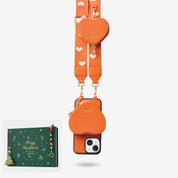 iphone crossbody case with zipper heart pouch
