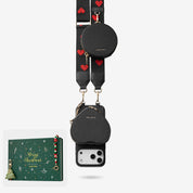 Christmas holiday crossbody phone case black