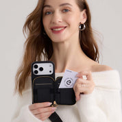 オリジナルデザインセット - ウェビングクロスボディウォレット付き iPhone ケース（スタンド付き）