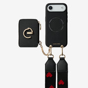 black crossbody phone case With Card Holder