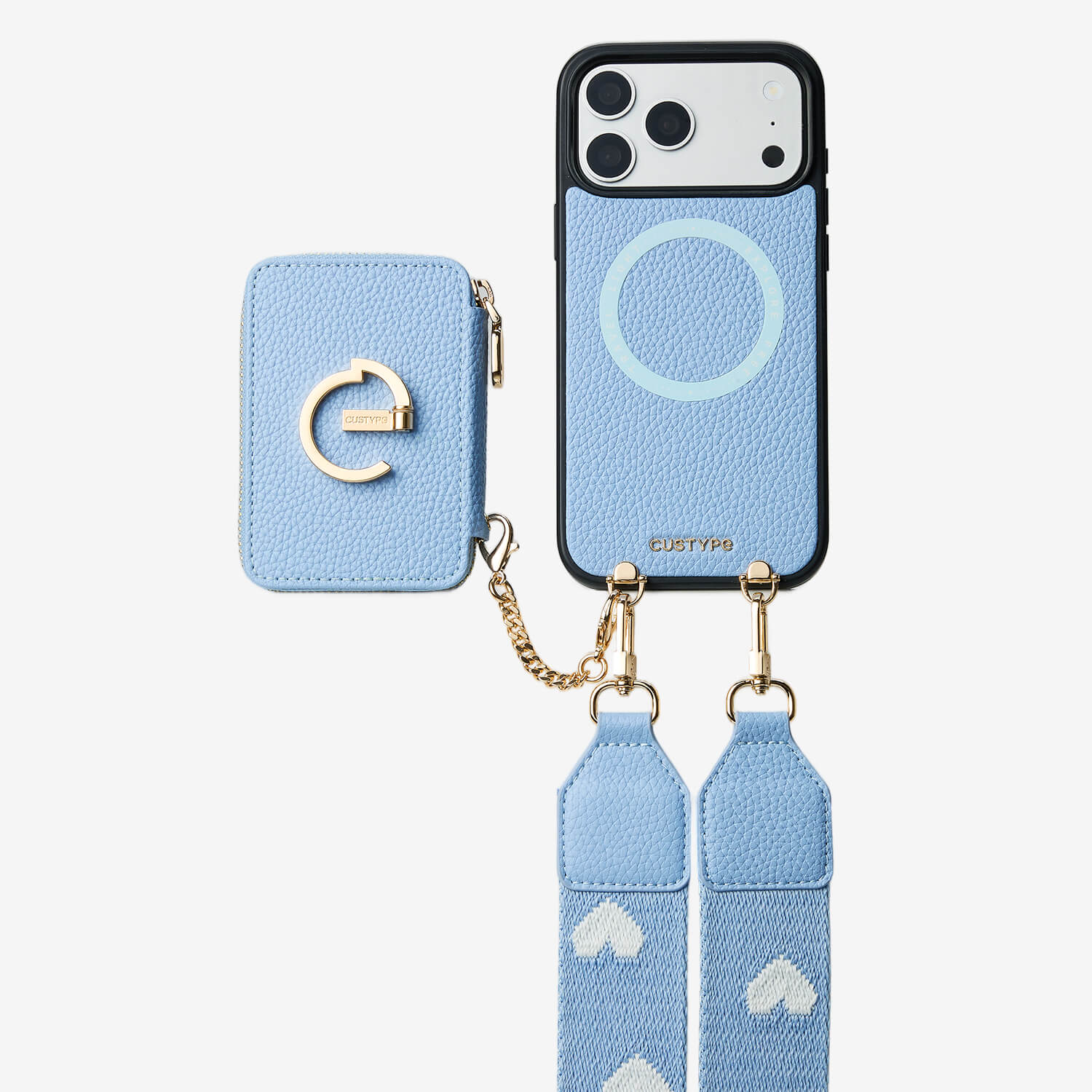 Original Design Set- Webbing Crossbody Wallet iPhone Case with Stand