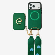 cell phone purse case with  webbing shoulder strap 