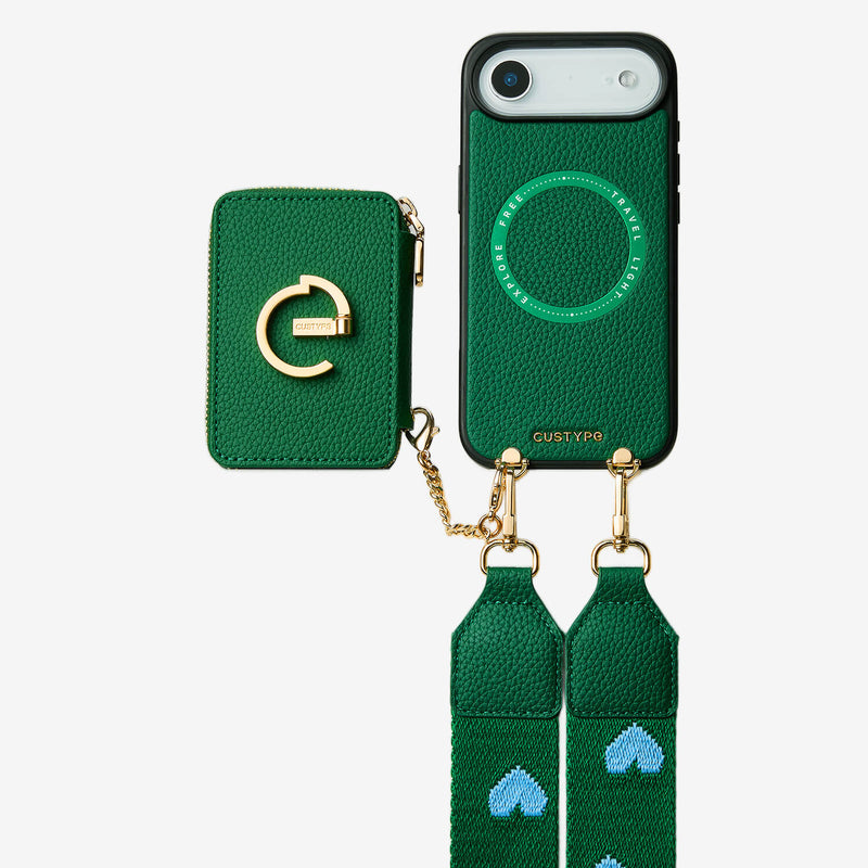 crossbody strap for apple iphone green wallet