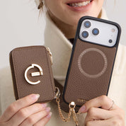 オリジナルデザインセット - ウェビングクロスボディウォレット付き iPhone ケース（スタンド付き）