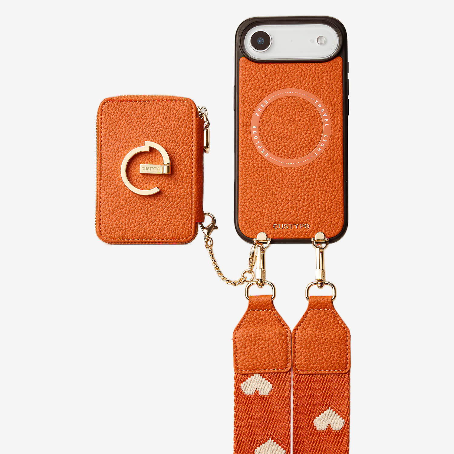 orange strap iphone case