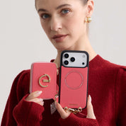 オリジナルデザインセット - ウェビングクロスボディウォレット付き iPhone ケース（スタンド付き）