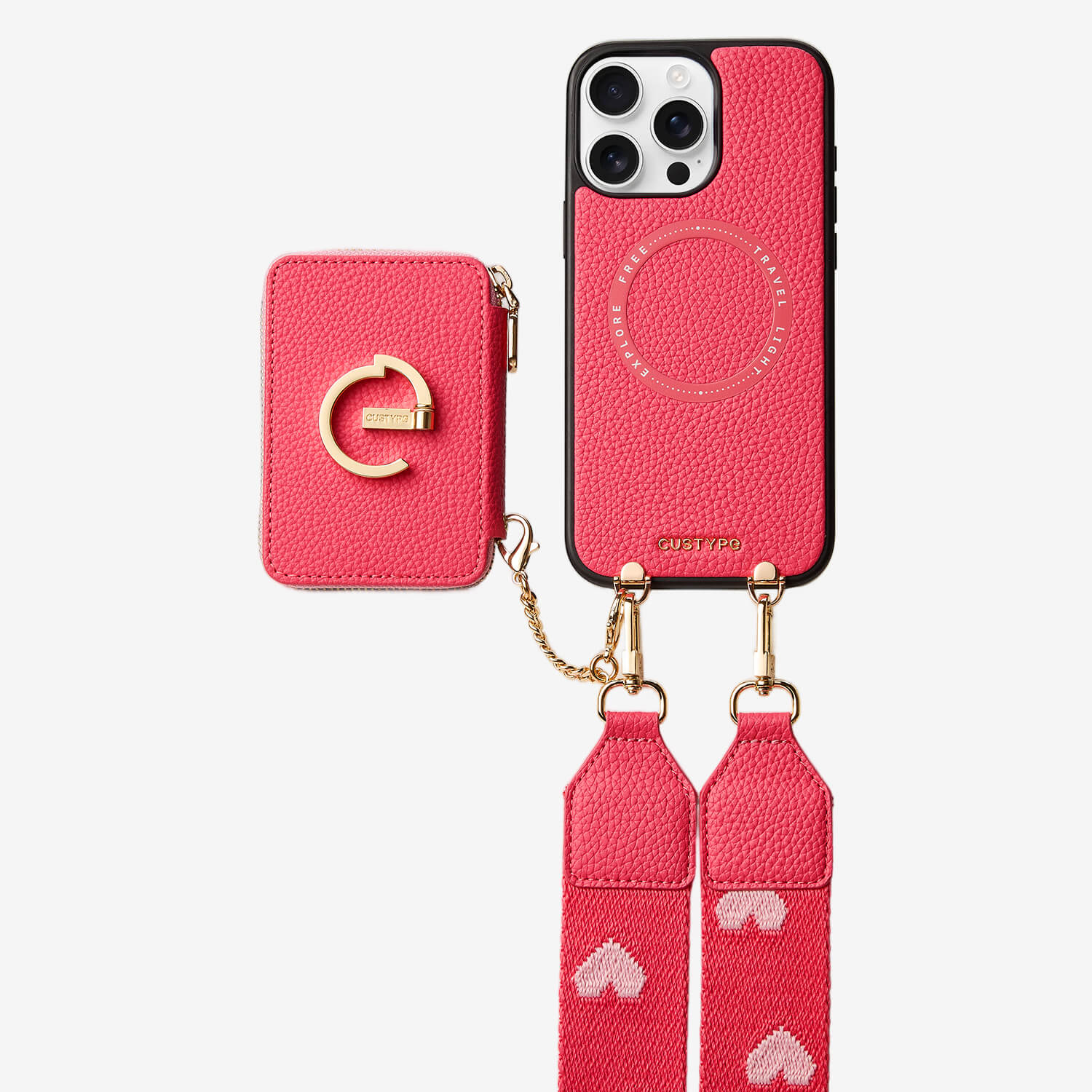 phone case with crossbody webbing strap 