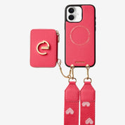 crossbody leather phone case with wallet