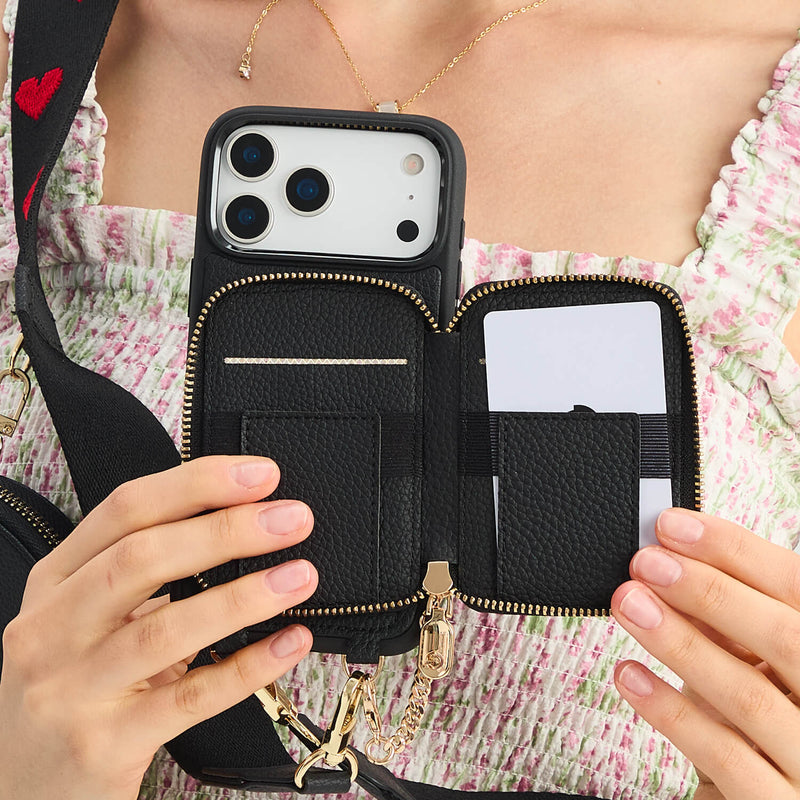 Leather Wallet Case Crossbody With Phone Pocket Wireless