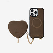 Heart Design Kit- Wireless Charging Phone Case With Detachable Pouch