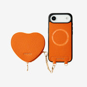 Heart Design Kit- Wireless Charging Phone Case With Detachable Pouch