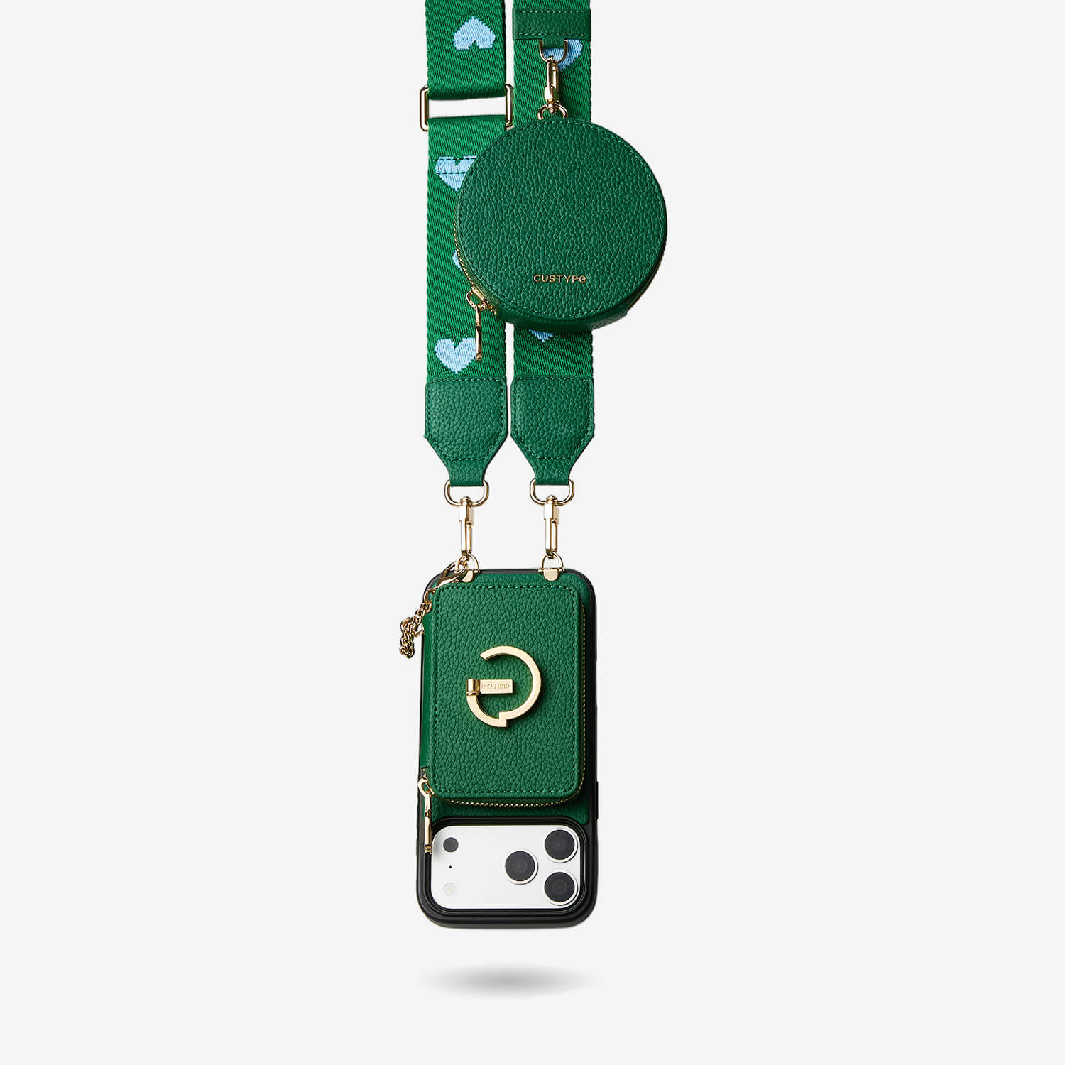 Original Design Set- iPhone Case with Magnetic Wallet & Webbing Strap