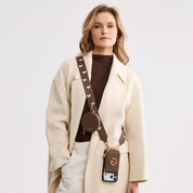 オリジナルデザインセット - マグネット式ウォレット＆ウェビングストラップ付きiPhoneケース