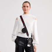 オリジナルデザインセット - マグネット式ウォレット＆ウェビングストラップ付きiPhoneケース