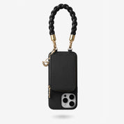 Black phone case with wristlet
