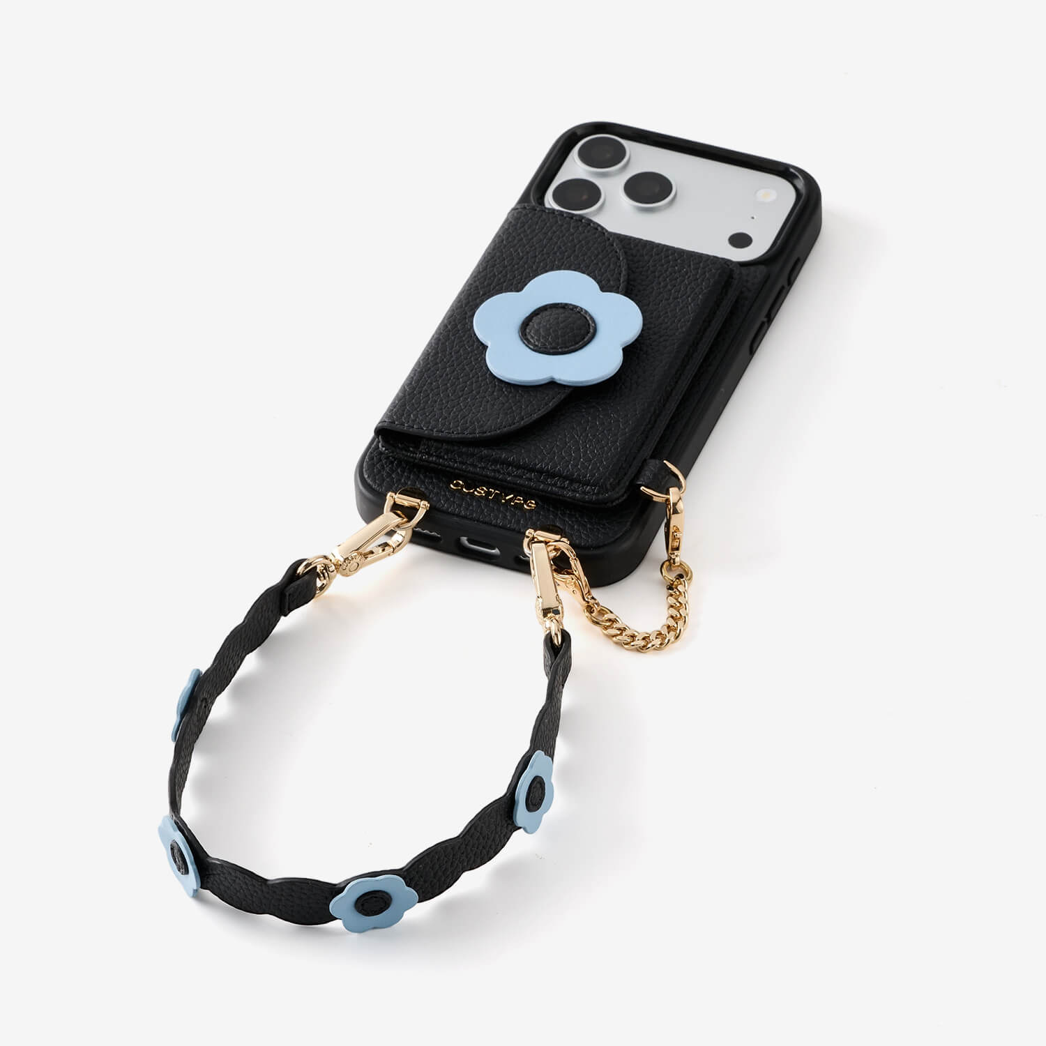 Bloom Pal- Wristlet Phone Case with Slim Wallet & Raise Flower Strap