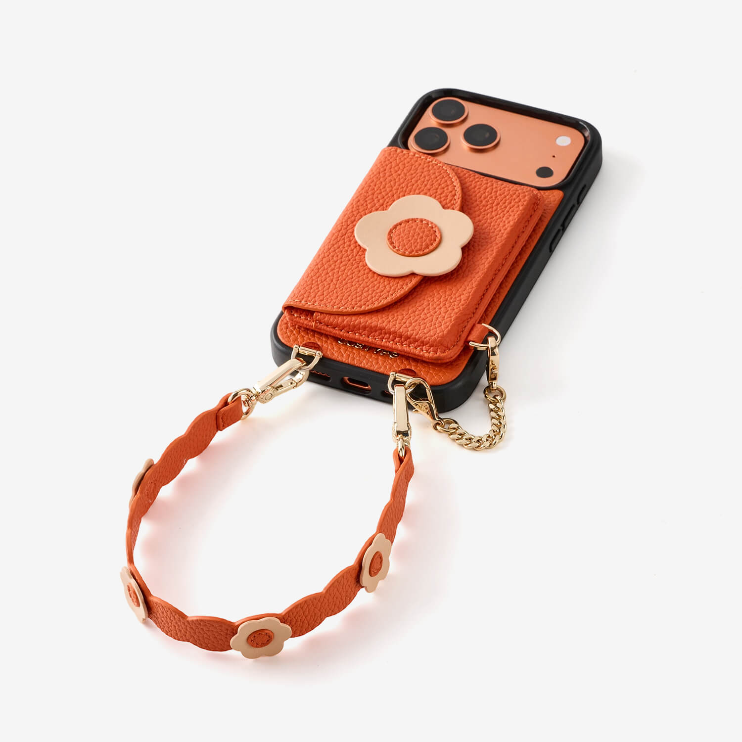 Bloom Pal- Wristlet Phone Case with Slim Wallet & Raise Flower Strap
