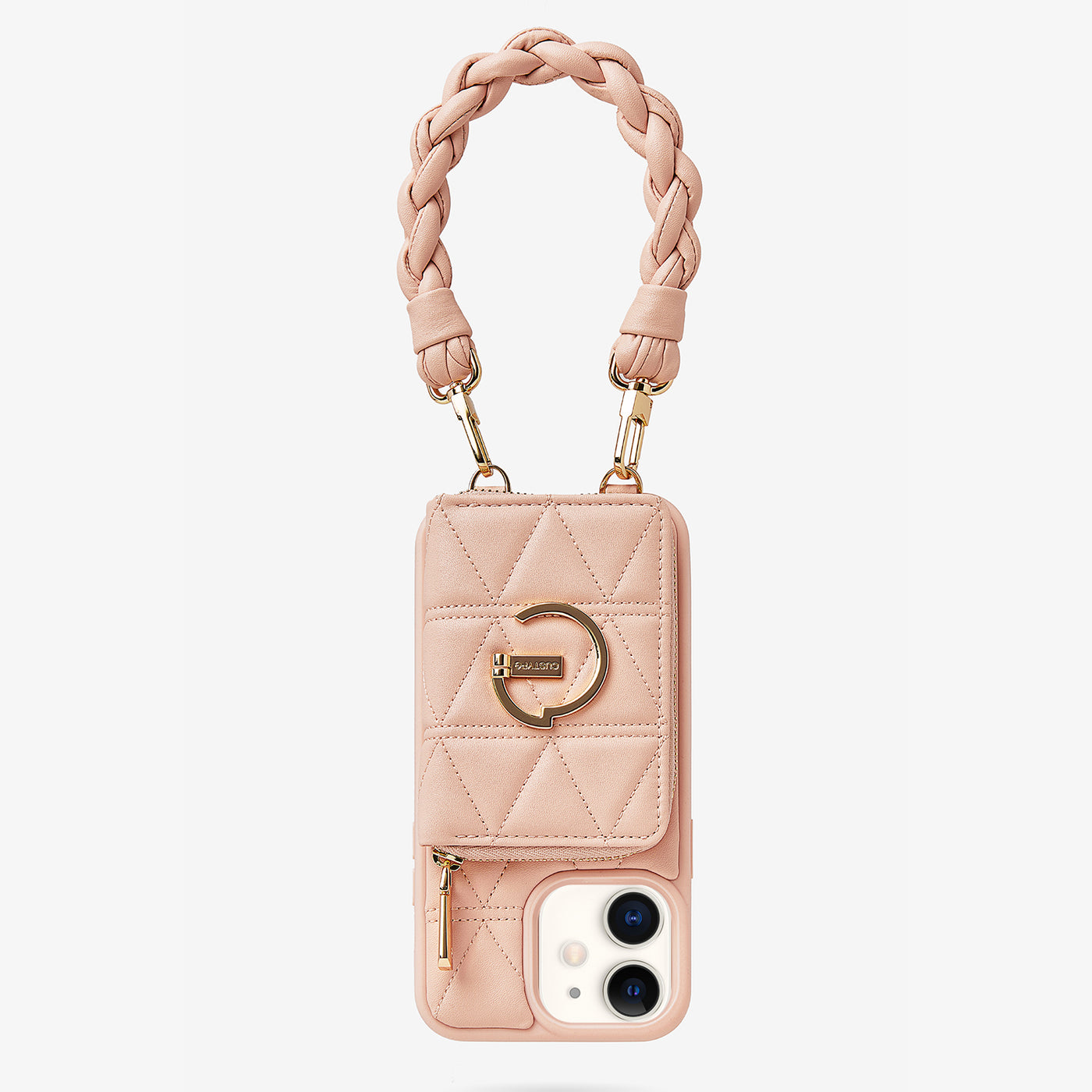 wallet phone case with wristband pink iPhone 11 case cover