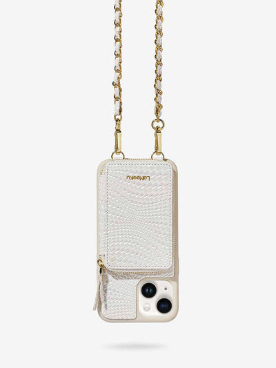 ZipPouch- Ripple Phone Case-white