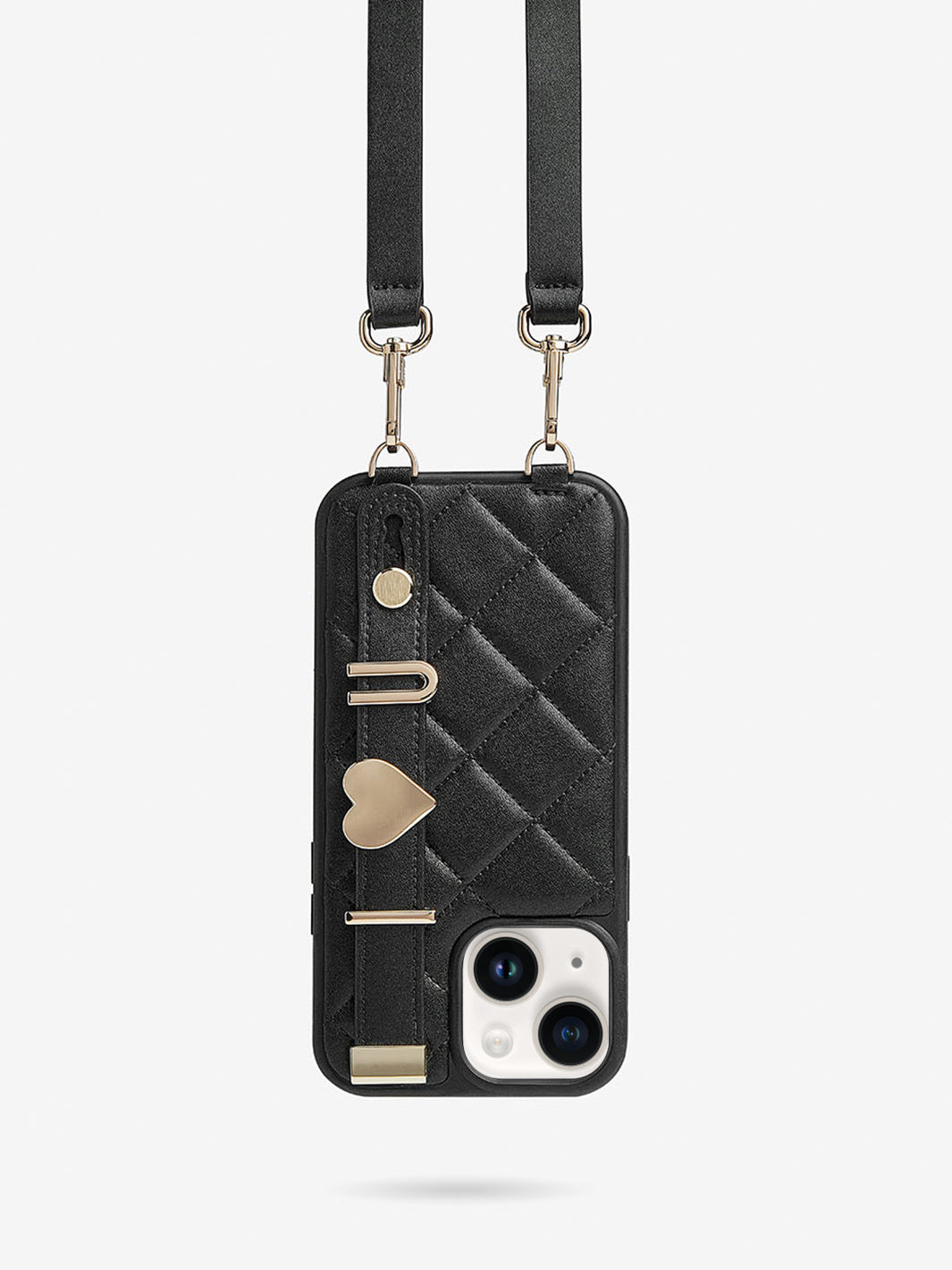 Signature Style- Personalized Alphabet Argyle Phone Case-black