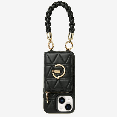 BraidTrend- Rope Style Strap Phone Case in Black