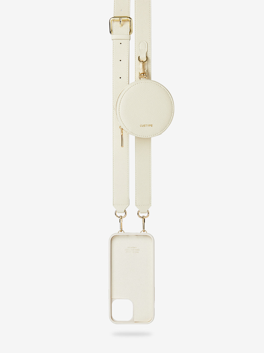 Sleek Kit- Round Pouch Phone Case Set-beige