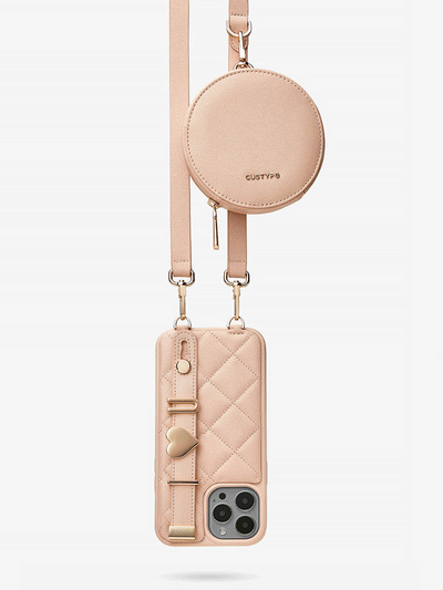 Quality leather phone cover with strap & holder – Custype