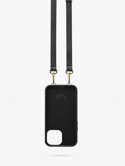 Custype Triangle-Argyle iPhone crossbody case in black set-03